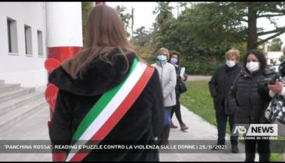 BREDA DI PIAVE | ''PANCHINA ROSSA'': READING E PUZZLE CONTRO LA VIOLENZA SULLE DONNE