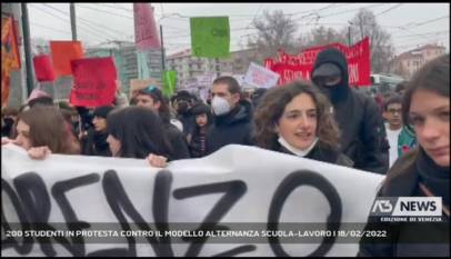 MESTRE | 200 STUDENTI IN PROTESTA CONTRO IL MODELLO ALTERNANZA SCUOLA-LAVORO