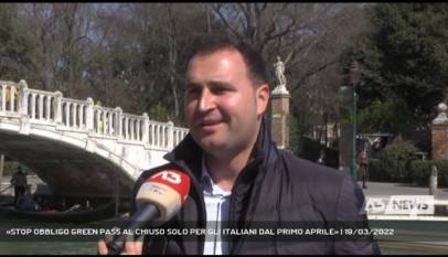 VENEZIA | «STOP OBBLIGO GREEN PASS AL CHIUSO SOLO PER GLI ITALIANI DAL PRIMO APRILE»