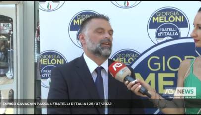 MESTRE | ENRICO GAVAGNIN PASSA A FRATELLI D’ITALIA