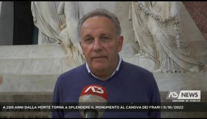 VENEZIA | A 200 ANNI DALLA MORTE TORNA A SPLENDERE IL MONUMENTO AL CANOVA DEI FRARI
