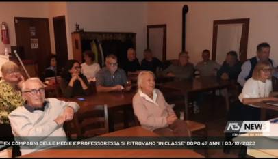MOGLIANO VENETO | EX COMPAGNI DELLE MEDIE E PROFESSORESSA SI RITROVANO ''IN CLASSE'' DOPO 47 ANNI