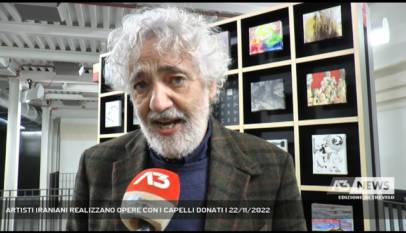 TREVISO | ARTISTI IRANIANI REALIZZANO OPERE CON I CAPELLI DONATI