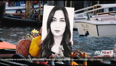 VENEZIA | FLASH MOB IN GONDOLA PER ABBATTERE I MURI DEL SILENZIO CONTRO LA VIOLENZA