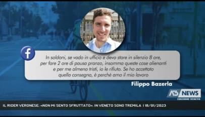 VENEZIA | IL RIDER VERONESE: «NON MI SENTO SFRUTTATO». IN VENETO SONO TREMILA